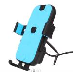 ABS 5V 2.1A Iphone 11 Motorcycle Mount , Dual Usb Phone Stand For Motorcycle