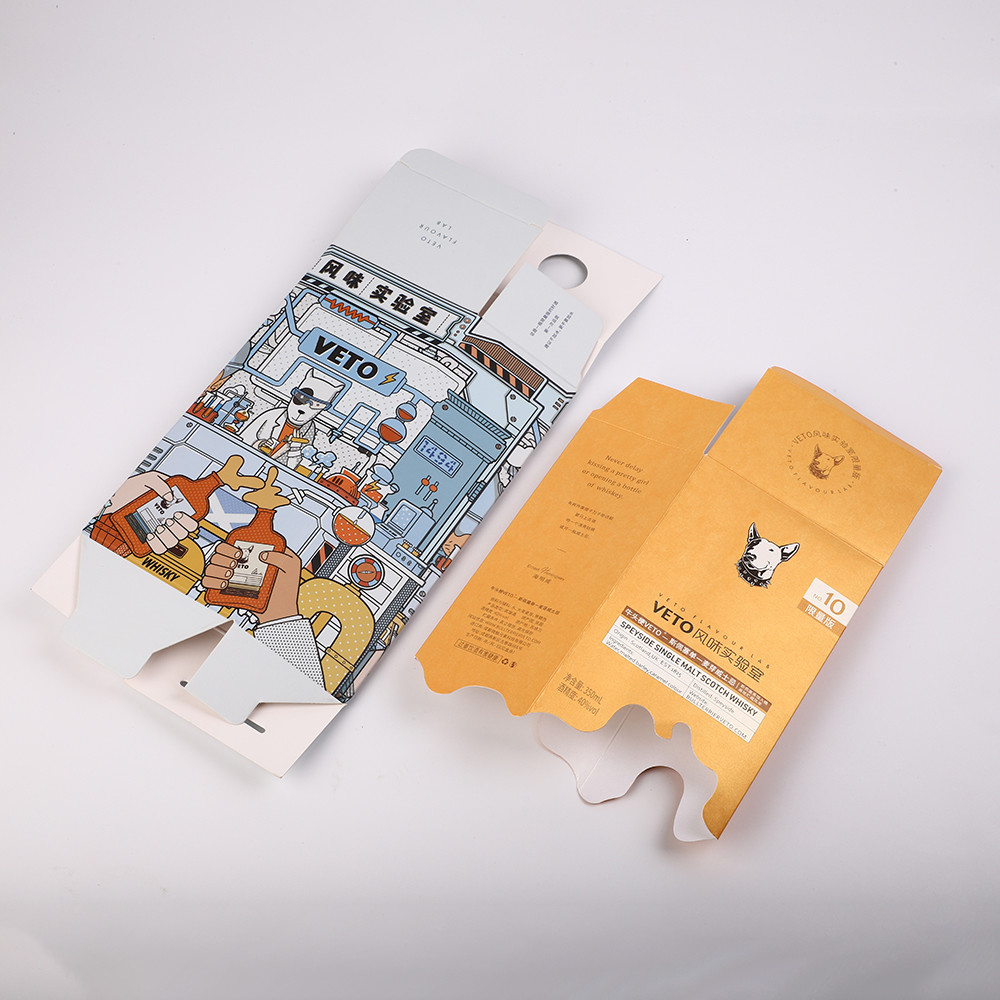 Crash Lock Base Vodka Gift Box Artpaper Embossing With Sleeve Neck Holder Lock