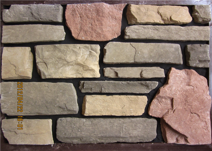 2500series Mixed Color And Shapes Artificial Wall Stone With Moulding Process For Wall Decoration