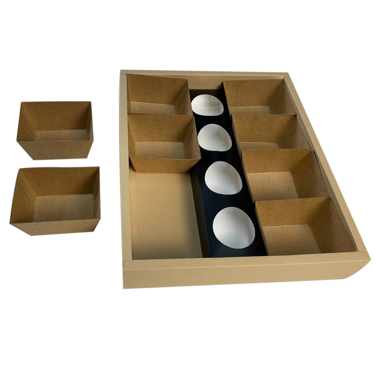 Food Grade Kraft Paper Sushi Cookies Delivery Box with Custom Size Accepted and Logo