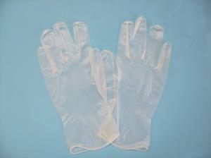 Quality Household Powder Free Vinyl Gloves 240cm Length Transparent / Blue Color wholesale