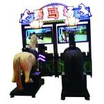 Metal Fiberglass Horse Racing Arcade Machine / Go Go Jockey Video Game Machine