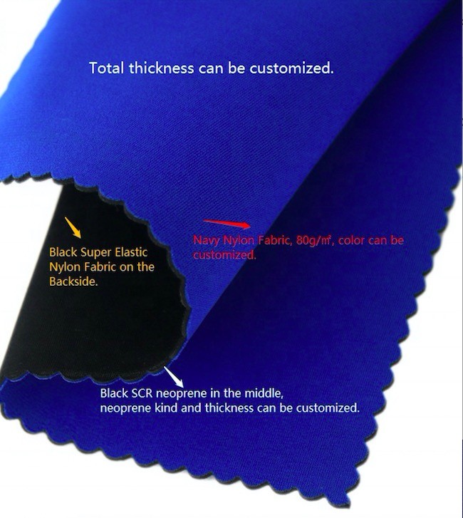 SBR Colorful Neoprene By The Yard , W150CM Garment Scuba Neoprene Fabric