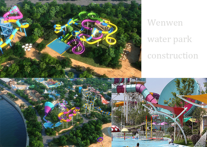 Fiberglass Swimming Pool Water Slides , Playground Water Slides For Kids