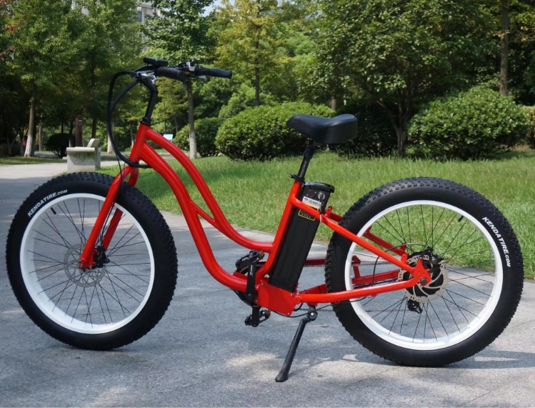 Step Thru Ebike 7 Speed Electric City Bike 48V 500W 750W Electric Bike 26*4.0 Fat Tire Electric Bike For Ladies