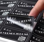 Custom Logo Hot Stamping Matte Black Adhesive Label Sticker Round