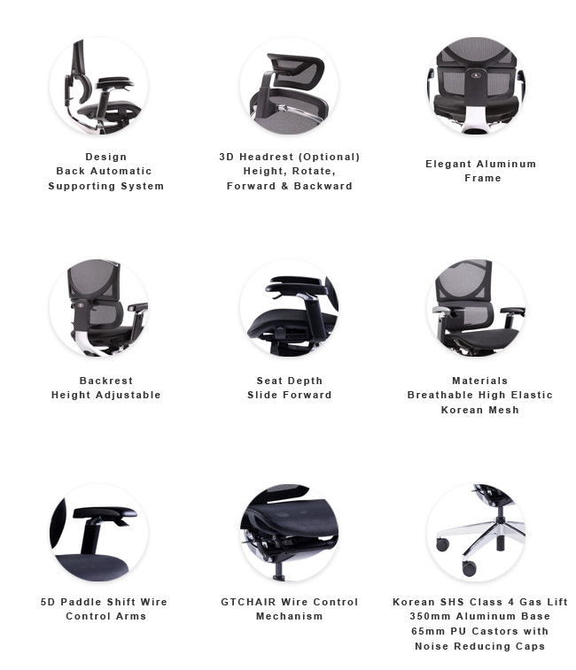 Home Meeting Mesh Desk Office Chair With Back Support Adjustable