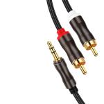 Colorful Video Audio Cables , Stereo Jack Cables 2 Rca 3.5Mm Digital To Male For