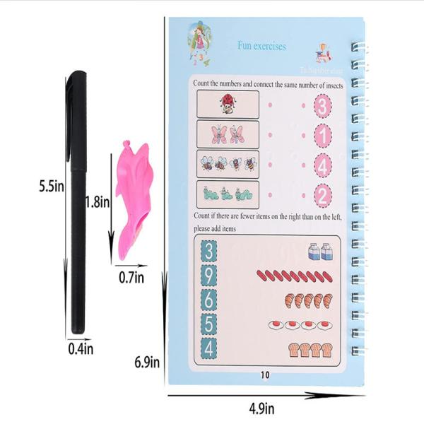 Education Genre Copybook Set 4 pcs Reusable Writing Tools for Children's