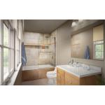 Folding Tempered Glass Shower Screen , OEM Tub Shower Door