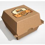 Customized Burger Box Design Logo Food Grade Paper Packaging Box for Eco