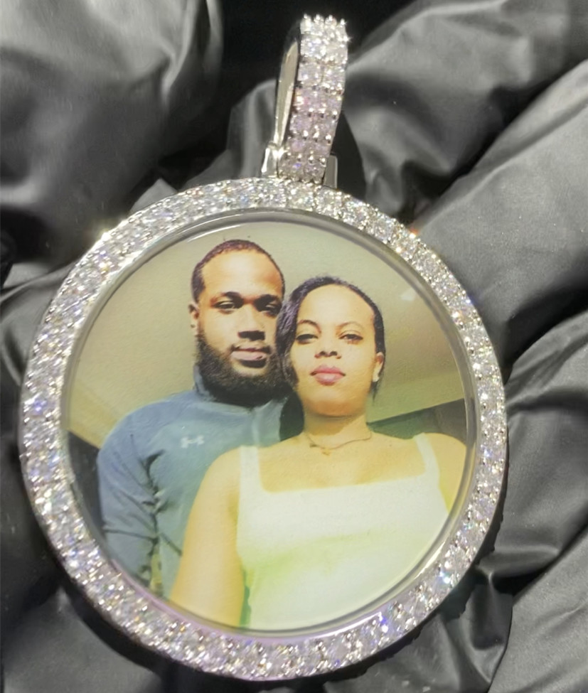 Custom Moissanite Photo Picture Pendant Iced Out Hip Hop Bling Men