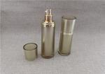 Light Gold Acrylic Cosmetic Bottle , Round Waist Fancy Lotion Bottles