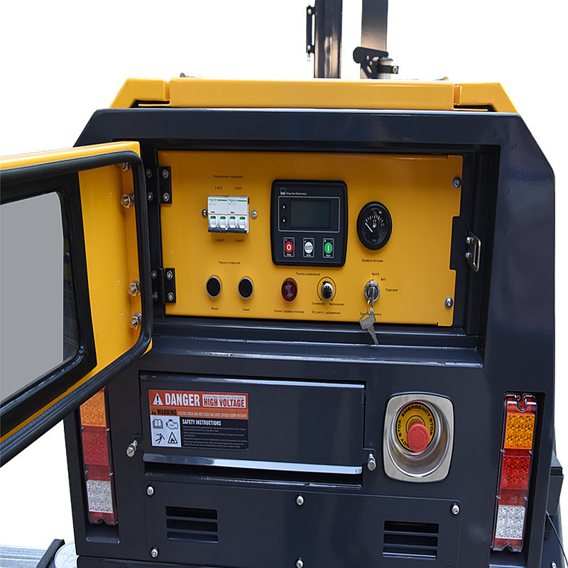 LED Mobile Light Tower Industrial Hydraulic Lifting Diesel Generator Light Tower