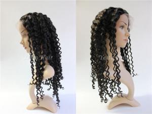 Quality Smooth Virgin Deep Curly Hair / 100 Human Hair Lace Front Wigs With Baby Hair wholesale