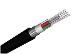 Quality 12 Core GYTA steel tape Fiber Optic Cable for Aerial / Duct , black wholesale