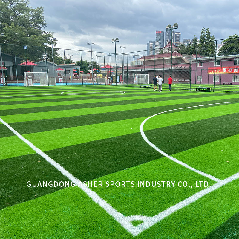 PU Backing Artificial Football Turf , Artificial Soccer Pitch 60mm Height
