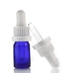 5ml Empty Blue Oil Dropper Glass Bottle Accepted Private Sticker