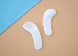 Quality White 33.5mm Plastic Cosmetic Spoon Makeup Spatula wholesale