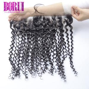 Quality ALL Color Deep Curly Lace Frontal , 13*4 Brazilian Human Hair Lace Closure wholesale