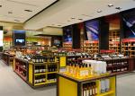 Red Wine Wood Display Stand Shop Display Showcase For Store Shop Shopping Mall