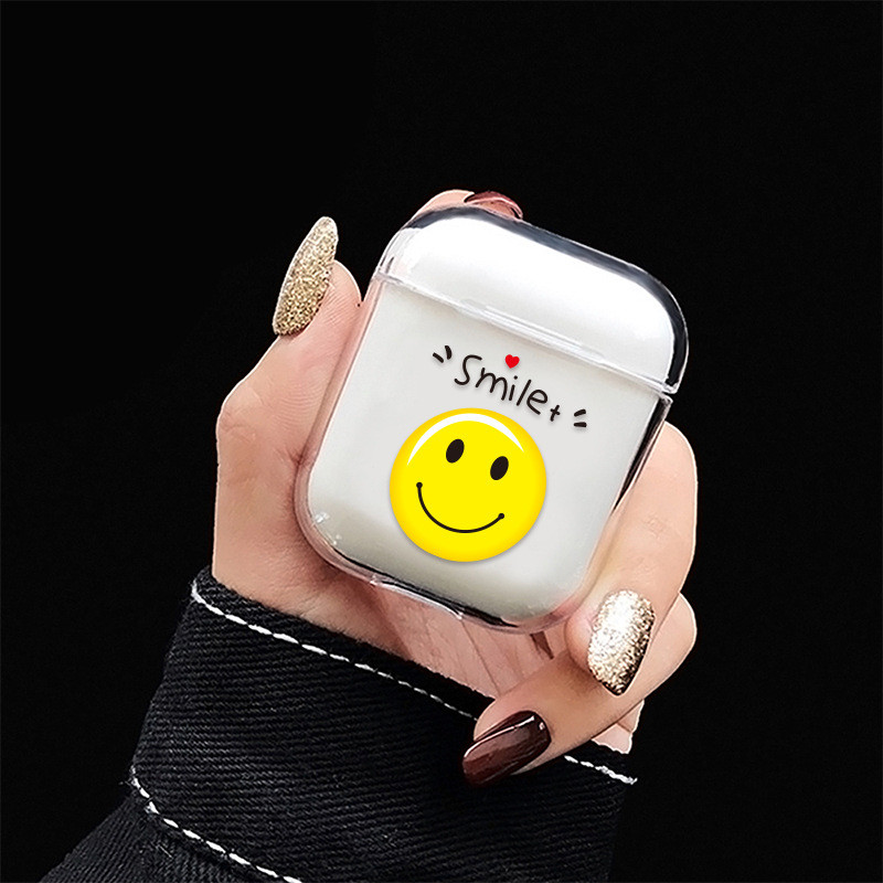 Music tracker Protective Cartoon Clear PC Cover Chargeable Headphone Case for Apple Airpods 1&2 Charging Case