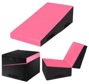 Quality Durable PU leather Stable Aerobics Exercise folding Incline Gymnastics Mat for sale wholesale