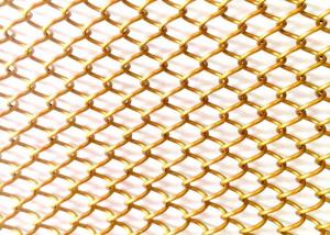 Quality Flexible Home Decor Metal Coil Drapery 13ft Gold Mesh Curtain wholesale