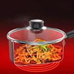 Wholesale 16cm Non Stick Granite Maifan Stone Classic Kitchen Soup Pot Black
