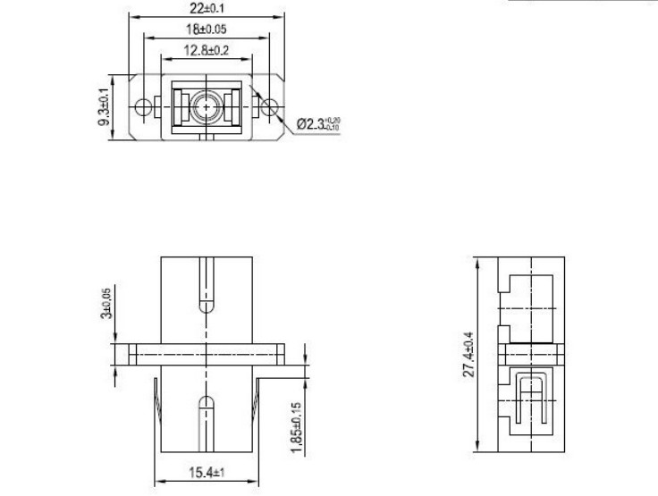 Ceramic Ferrule Simplex SC UPC Multimode Fiber Coupler