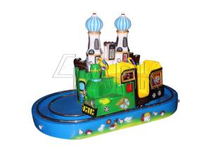 China Round Castle Kiddie Ride Train Game Machine For Amusement Park 300W on sale