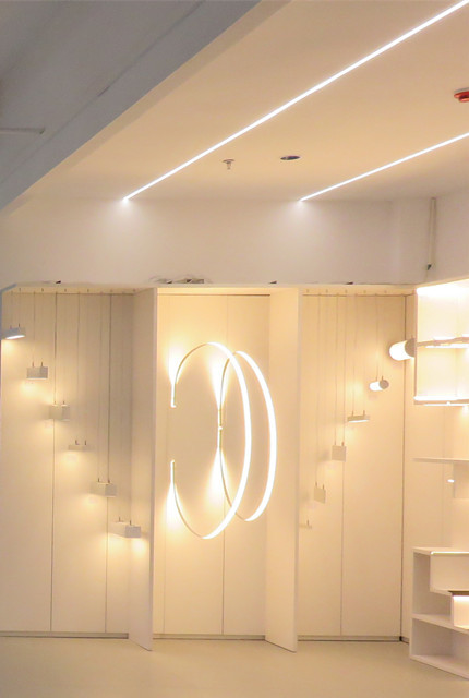 Suspended Round Aluminum LED Profile 30mm 60mm 120mm Diameter With PC Diffused Cover Led Strip Light