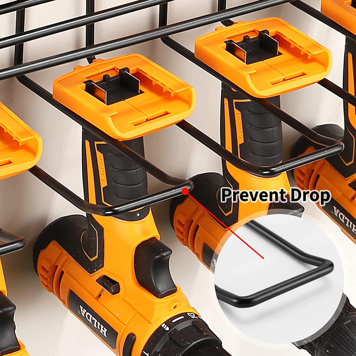 Rectangle Wall Mounted Tool Storage Rack for Garage Organization and Space Saving