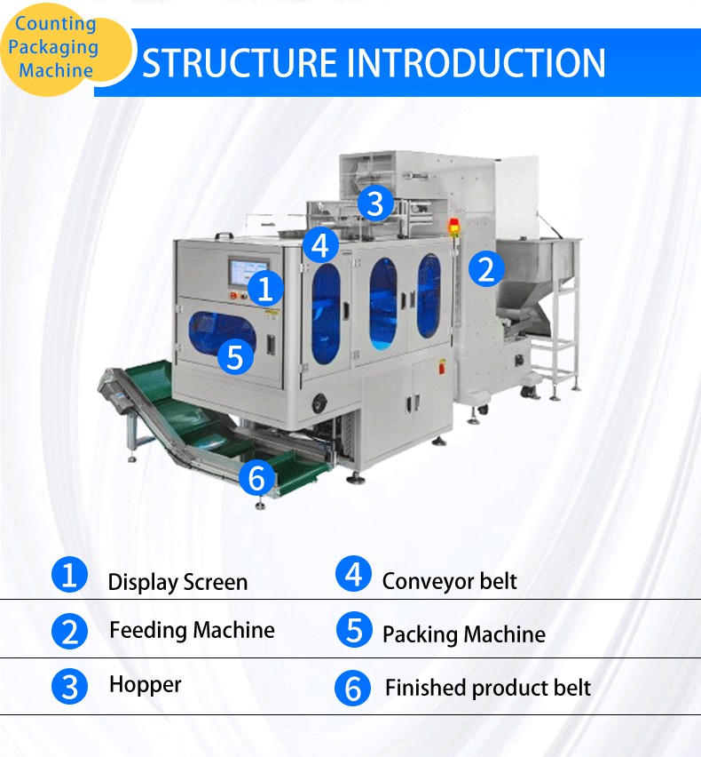 Intelligent PE Film Weighpack Machine For Hardware Screw Fastener Nails Nut