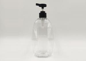 Quality 500ml Clear Plastic PET Bottle Packaging For Liquid Soap With Lotion Pump wholesale