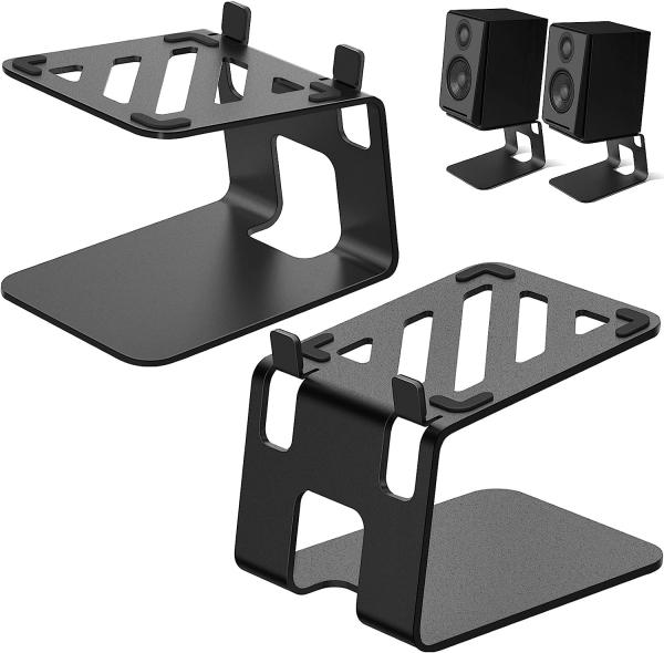 ISO9001 Rohs CE Desktop Metal Speaker Stands Pair Stamping Parts for Studio