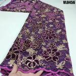 Supoo green flocking velvet lace Nigerian lace embroidery african lace fabric