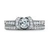 Buy cheap 0.78ct Engagement Wedding Ring Set 14K White Solid Gold Round Cut 3MM from wholesalers