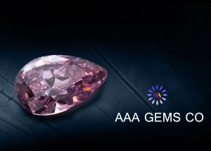 Quality High Hardness Pear Shaped Moissanite Pink For Ring / Earring wholesale