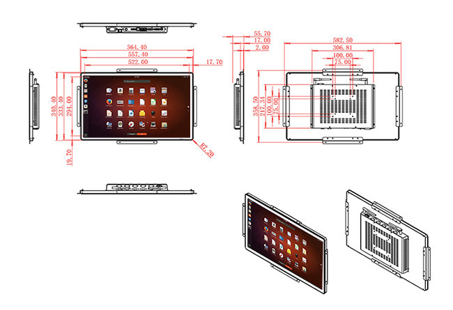 23.8-Inch Linux Industrial Interface for Logistics Tracking, Digital Directories, Retail Systems, and Environmental Monitoring