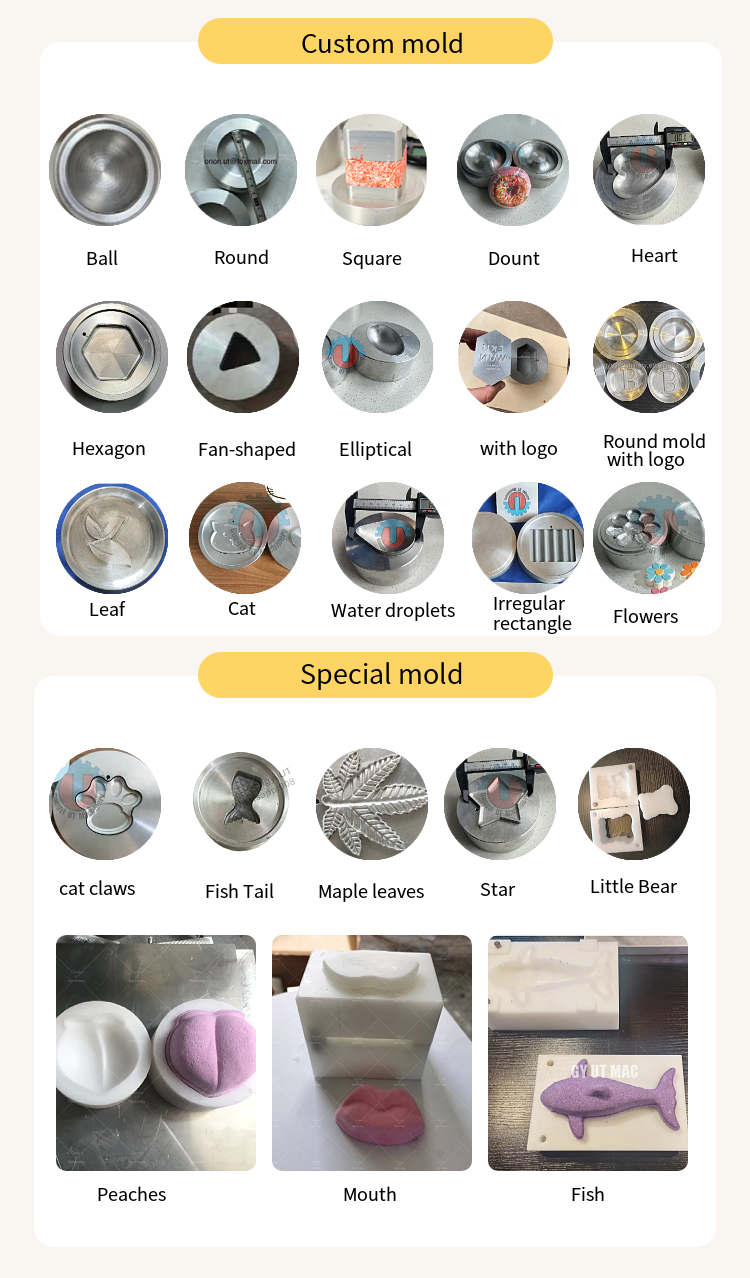 Full Automatic Multicolor Hole Hydraulic Bath Bomb Salt Ball Press Machine