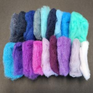 Quality Blue Purple Colored Polyester Fiber Staple Regenerated 20 Denier wholesale