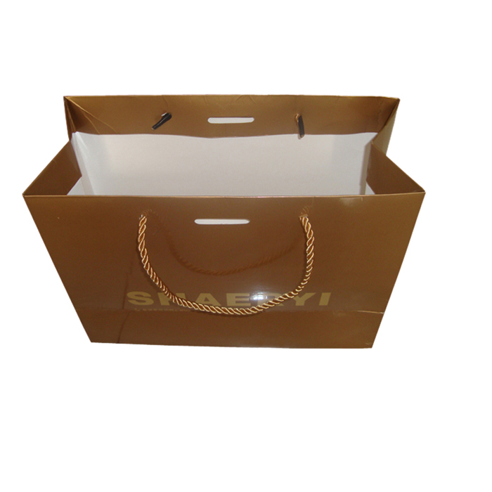 Custom Cheap Brown Paper Shopping Bags With Artwork Printing Wholesale