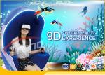 Orange Luxury Seat Amusement Park 9D VR Simulator With 360 Degree Rotating
