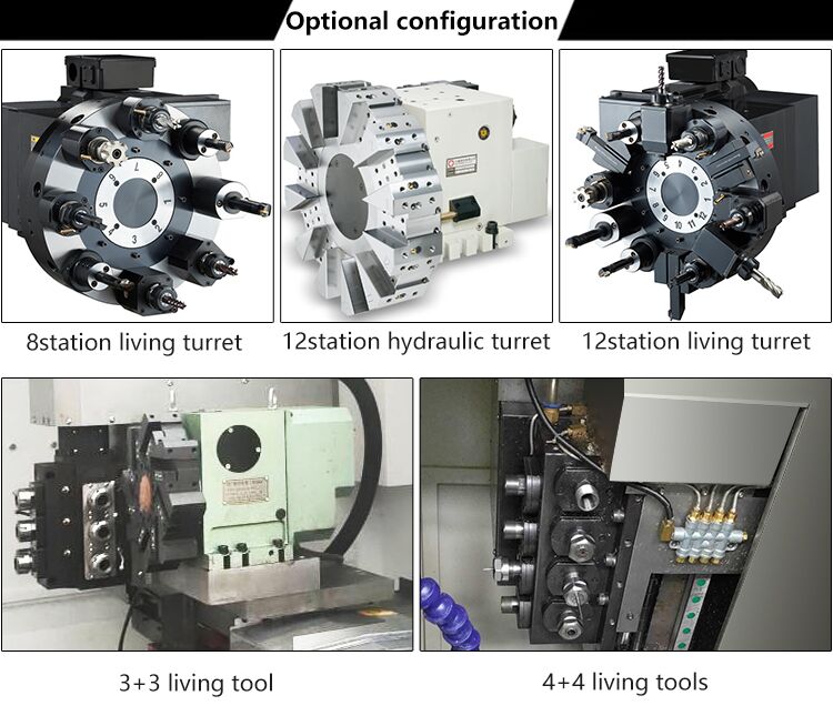 CNC Hydraulic Collet Lathe Machine TCK40 Servo Turret High Speed Slant Bed Cnc Lathe