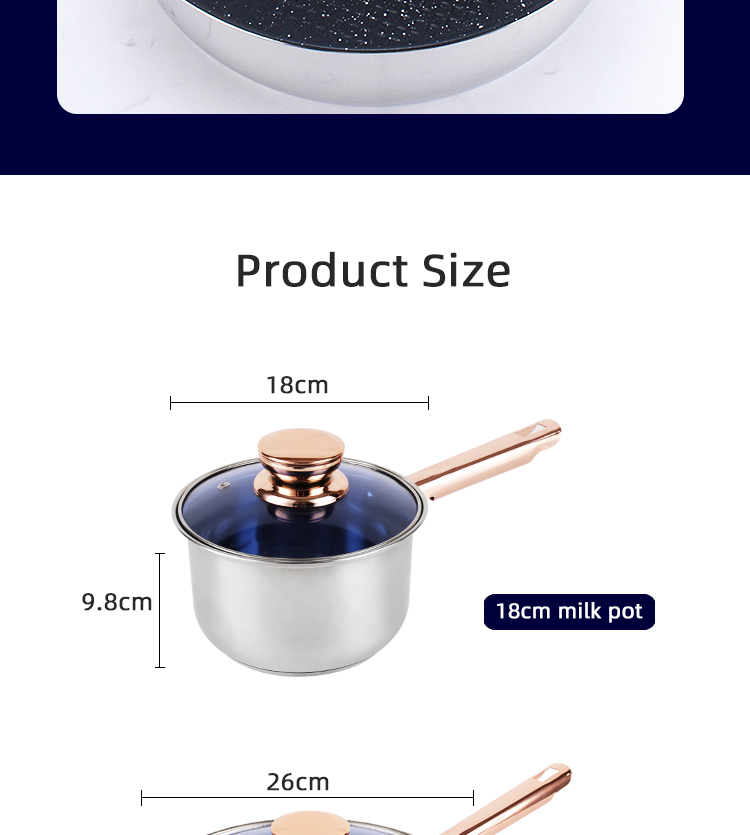 Nonstick Pots Capsule Bottom Glass Lid Round Knob 12 Pcs Stainless Steel Cookware Set Non Stick Cooking Pot Sets