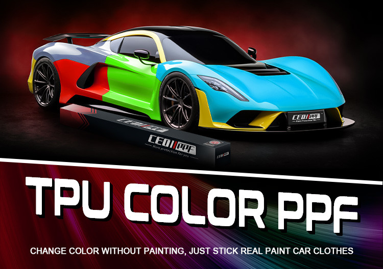 TPU Colored PPF Wrap 6.5mil Double Layer Coextrasion Car Paint Protection Film