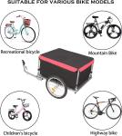 Bike Trailer Cargo Foldable Max Load, 2x16'' Inflatable Wheels, Aluminum Bicycle