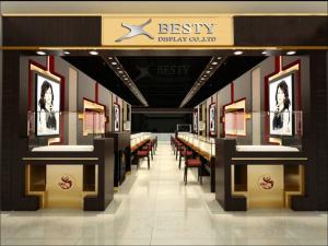 Quality Wood Veneered Jewelry Shop Designing and Manufacturing wholesale