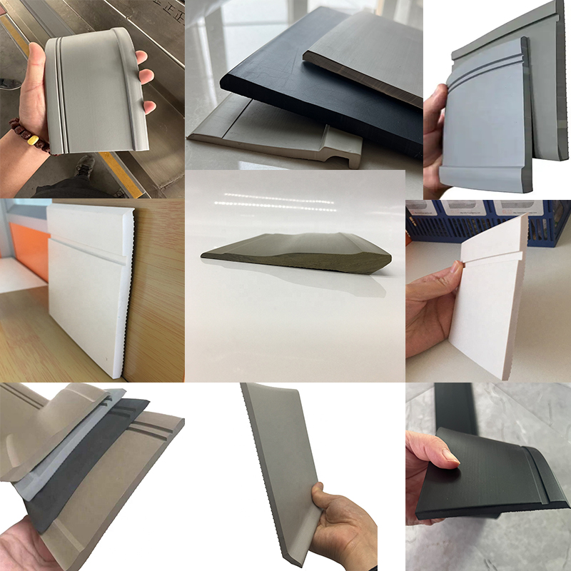 Vinyl PVC Stick Baseboard Trim with ISO9001 and TPR Material